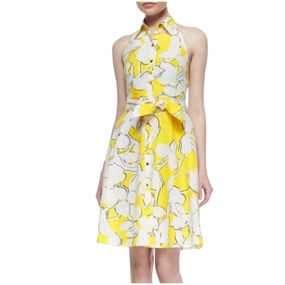 Diane von Furstenberg Dress Tenner Floral‎ Print Halter Size 4 - Picture 2 of 10